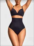 High-Waist Sculpting Thong Shapewear - Black